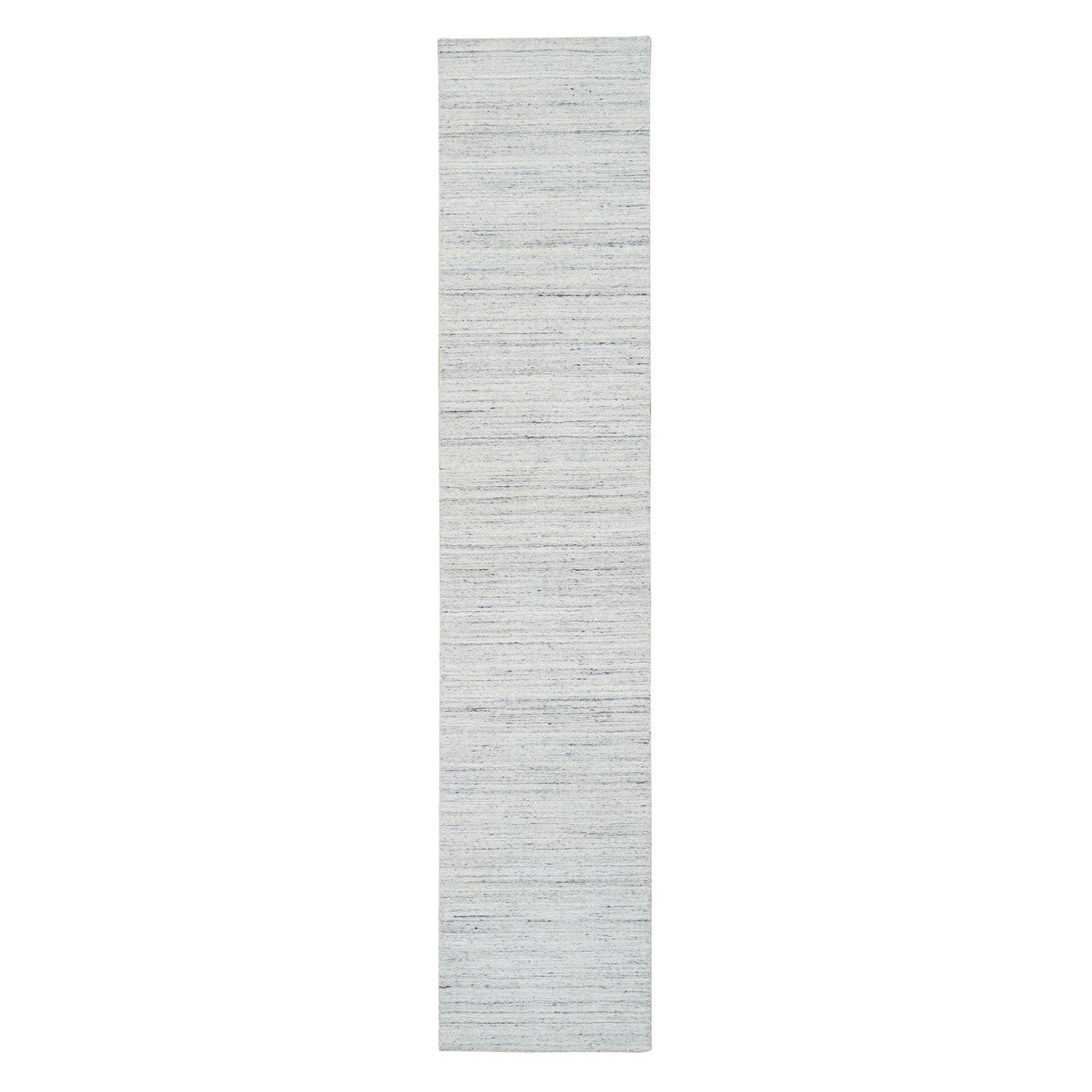 Ivory 2'6" x 11'10" Modern and Contemporary Handloom Wool Rug - Sku: O064781