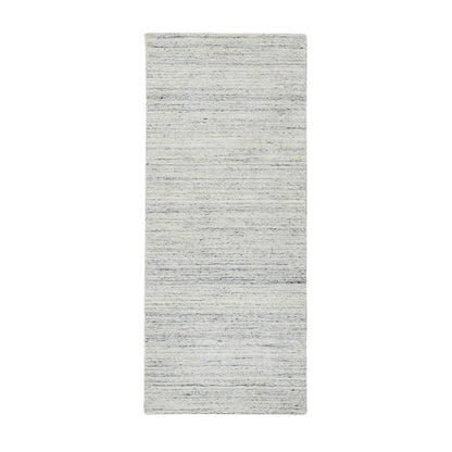 Modern and Contemporary Wool Hand Loomed Rug Ivory No Border 2.6X6.0 -O064787