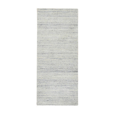 Modern and Contemporary Wool Hand Loomed Rug Ivory No Border 2.6X6.0 -O064787