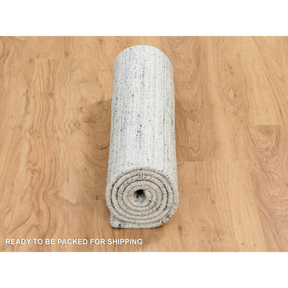 Modern and Contemporary Wool Hand Loomed Rug Ivory No Border 2.6X6.0 -O064787