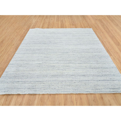 Modern and Contemporary Wool Hand Loomed Rug Ivory No Border 8.0X8.0 -O064788