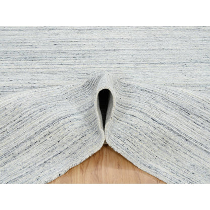 Modern and Contemporary Wool Hand Loomed Rug Ivory No Border 8.0X8.0 -O064788