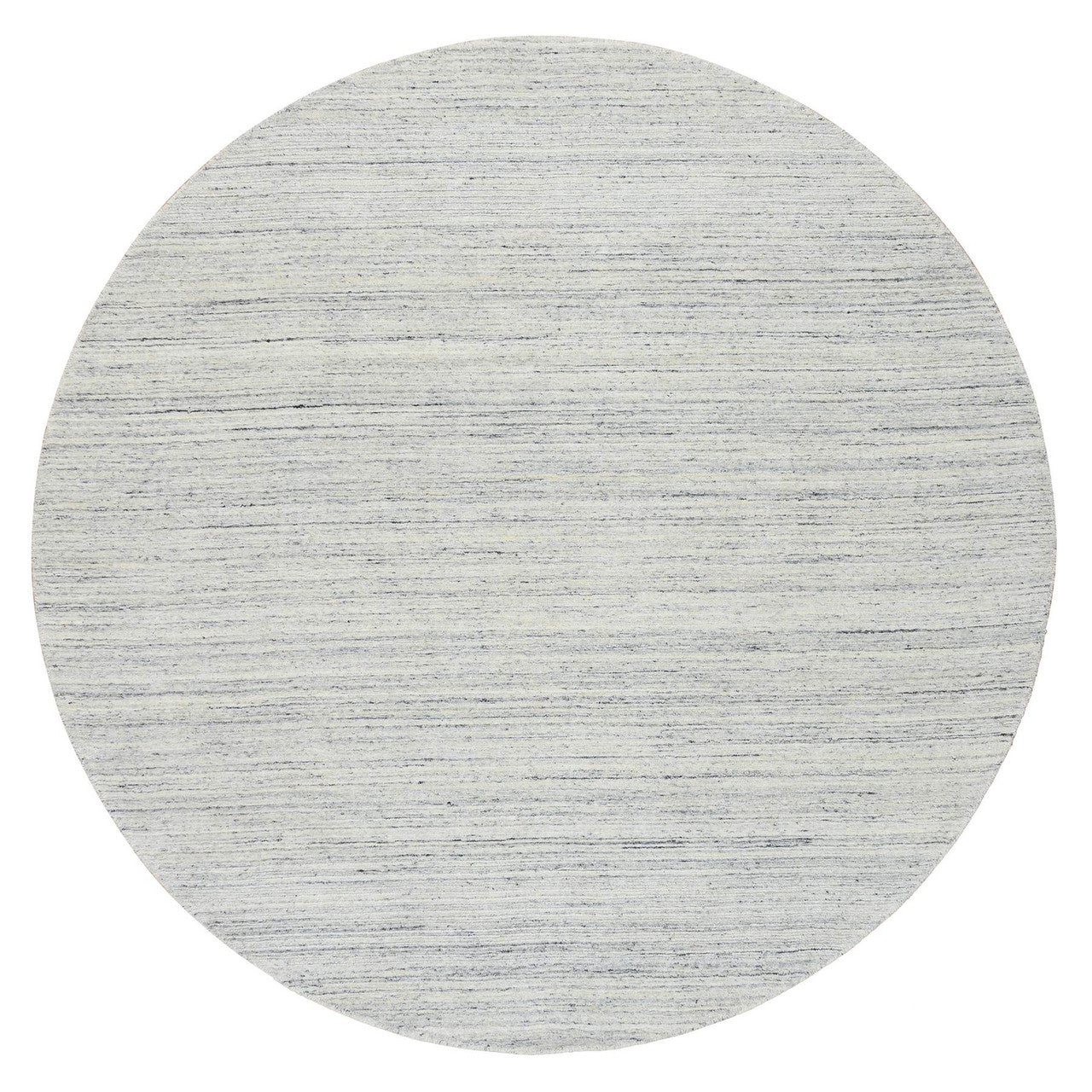 Modern and Contemporary Wool Hand Loomed Rug Ivory No Border 8.0X8.0 -O064794