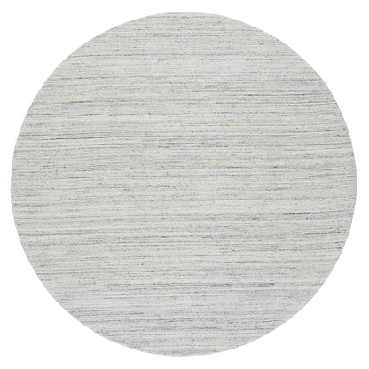 Modern and Contemporary Wool Hand Loomed Rug Ivory No Border 8.0X8.0 -O064794