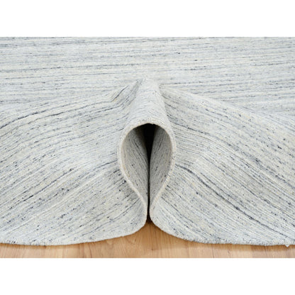 Modern and Contemporary Wool Hand Loomed Rug Ivory No Border 8.0X8.0 -O064794