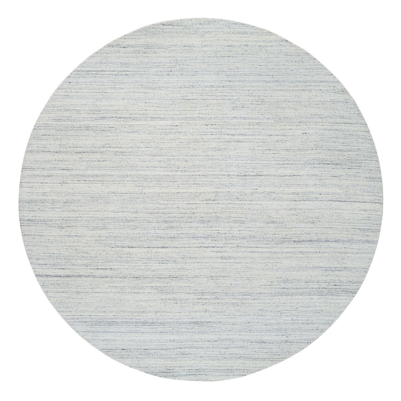 Ivory 10'0" x 10'0" Modern and Contemporary Handloom Wool Rug - Sku: O064795