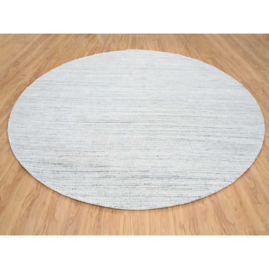 Modern and Contemporary Wool Hand Loomed Rug Ivory No Border 11.10X11.10 -O064796
