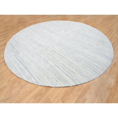 Modern and Contemporary Wool Hand Loomed Rug Ivory No Border 11.10X11.10 -O064796