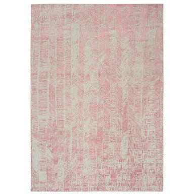 Transitional Wool & Silk Hand Loomed Rug Pink No Border 9.0X11.9 -O064809
