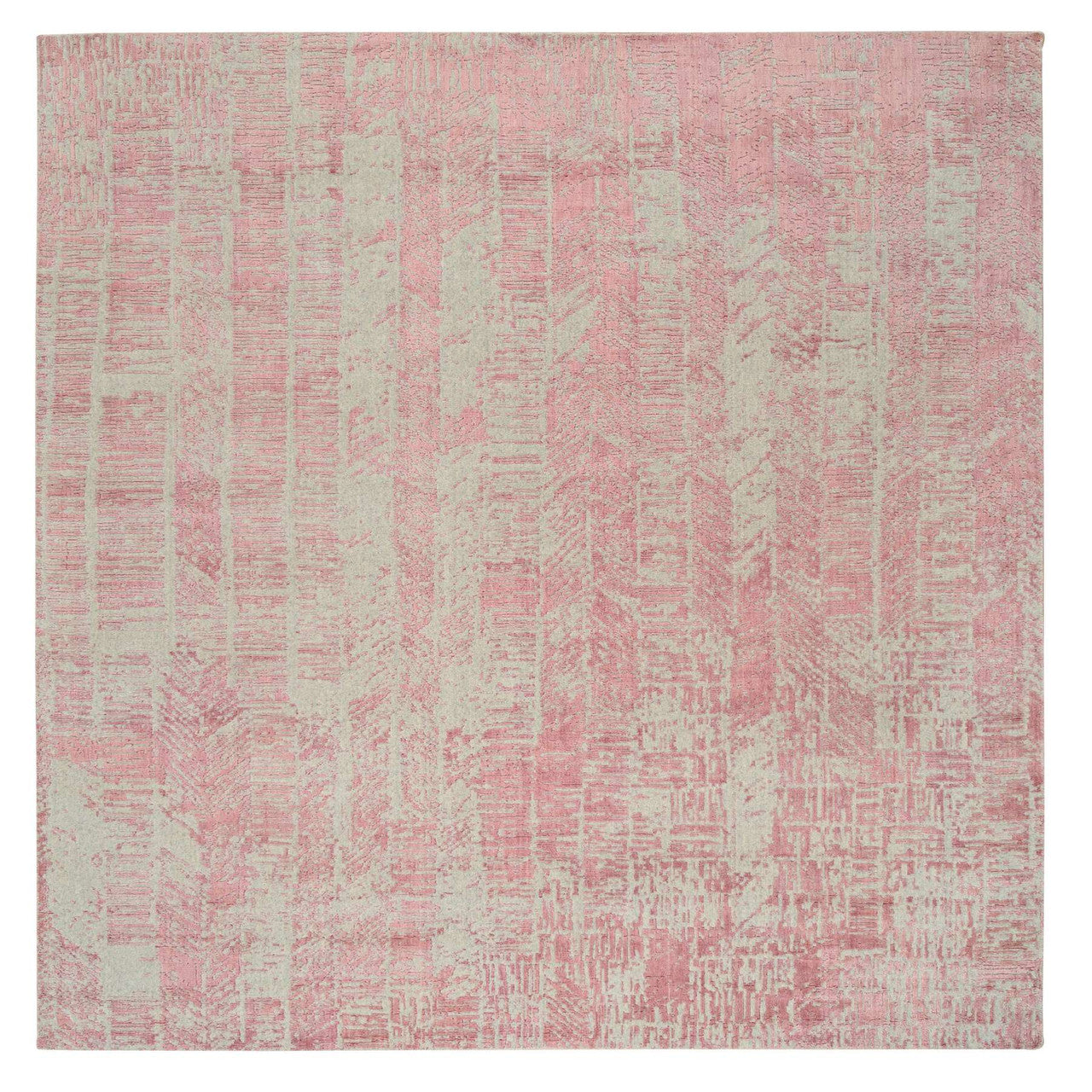 Pink 10'0" x 10'2" Transitional & Art Handloom Wool/Silk Rug - Sku: O064815