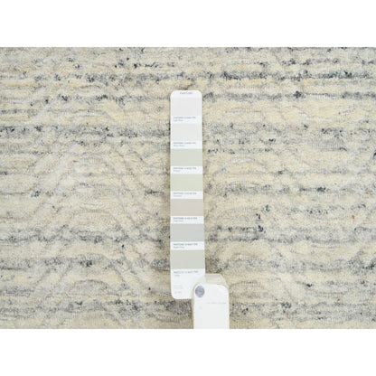 Modern and Contemporary Wool Hand Loomed Rug Beige No Border 2.6X7.10 -O064826