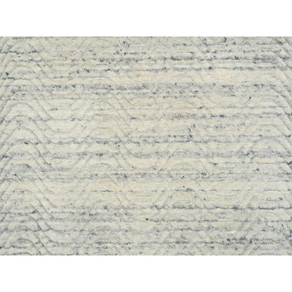 Modern and Contemporary Wool Hand Loomed Rug Beige No Border 2.6X7.10 -O064826