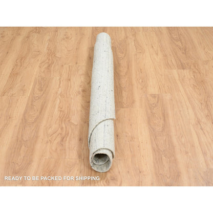 Modern and Contemporary Wool Hand Loomed Rug Beige No Border 6.0X6.0 -O064838