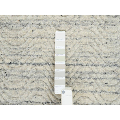 Modern and Contemporary Wool Hand Loomed Rug Beige No Border 2.6X6.0 -O064839