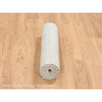 Modern and Contemporary Wool Hand Loomed Rug Beige No Border 2.6X6.0 -O064839