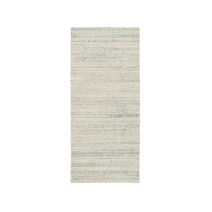 Modern and Contemporary Wool Hand Loomed Rug Beige No Border 2.6X6.0 -O064840