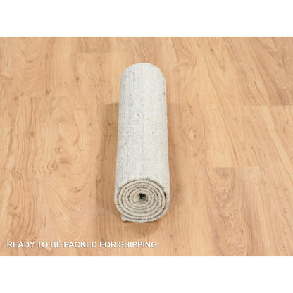 Modern and Contemporary Wool Hand Loomed Rug Beige No Border 2.6X6.0 -O064840