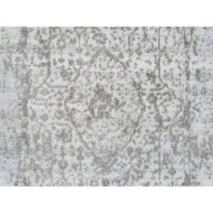 Transitional Wool Hand Knotted Rug Grey No Border 2.7X23.9 -O064844