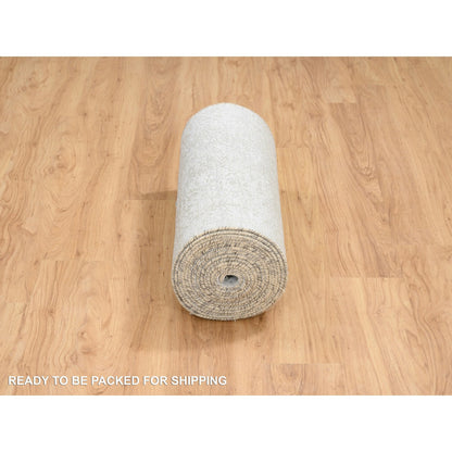 Transitional Wool Hand Knotted Rug Grey No Border 2.7X23.9 -O064844