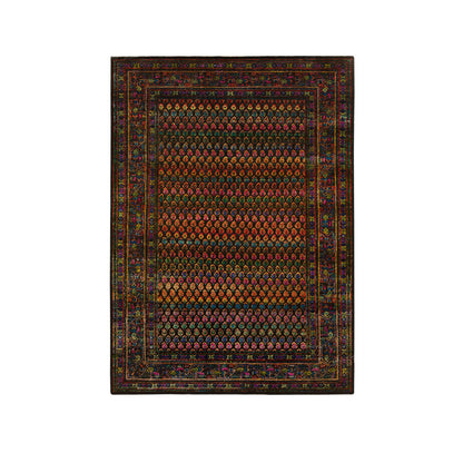 Transitional Wool Hand Knotted Rug Black Black 4.0X6.0 -O064878