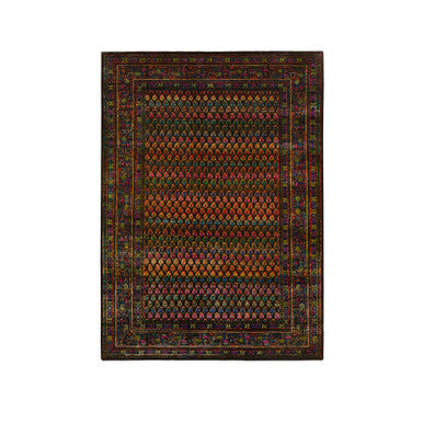 Transitional Wool Hand Knotted Rug Black Black 4.0X6.0 -O064878