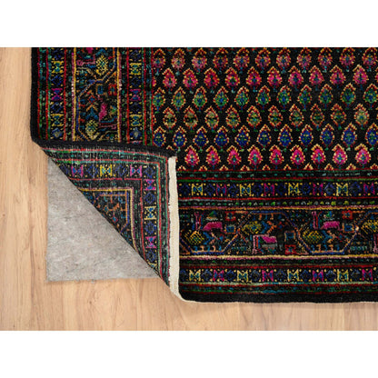 Transitional Wool Hand Knotted Rug Black Black 4.0X6.0 -O064878