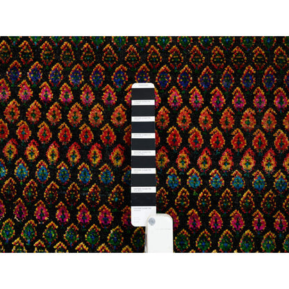 Transitional Wool Hand Knotted Rug Black Black 4.0X6.0 -O064878
