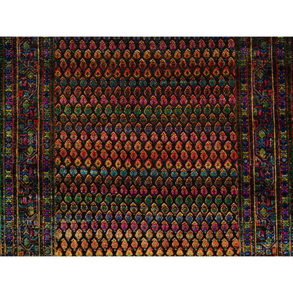 Transitional Wool Hand Knotted Rug Black Black 4.0X6.0 -O064878