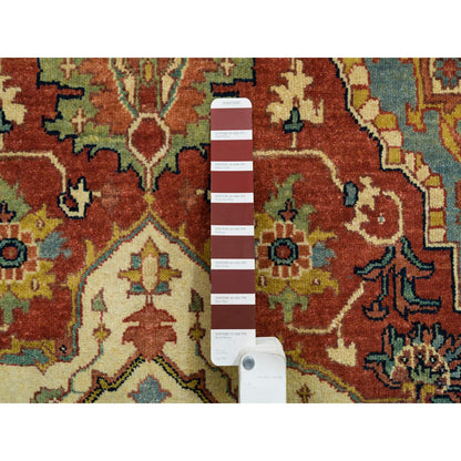 Heriz Wool Hand Knotted Rug Red Red 4.0X6.1 -O064946