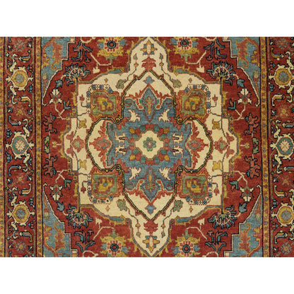 Heriz Wool Hand Knotted Rug Red Red 4.0X6.1 -O064946