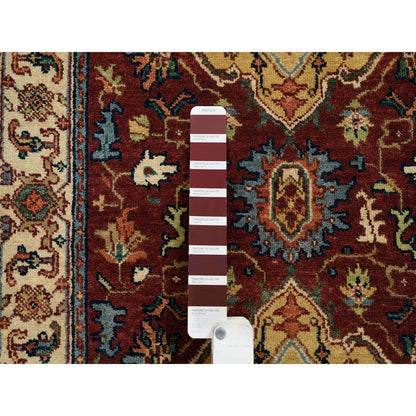 Heriz Wool Hand Knotted Rug Red Cream 2.5X20.1 -O064960