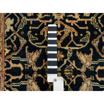 Heriz Wool Hand Knotted Rug Blue Red 2.7X12.0 -O064969