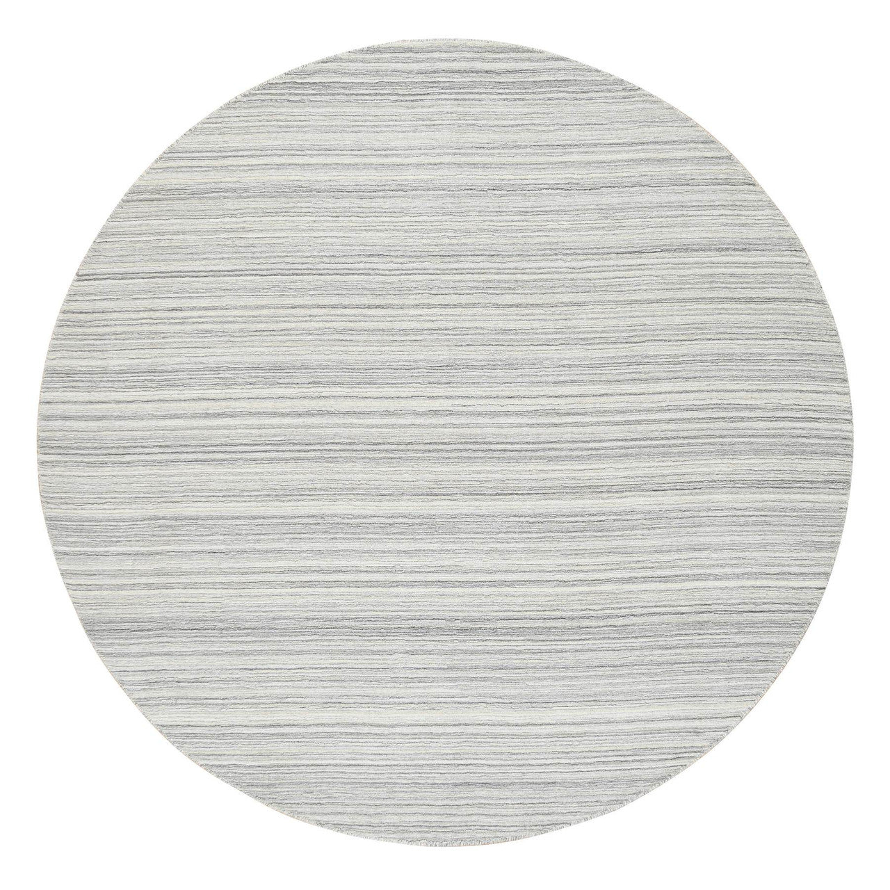 Modern and Contemporary Wool Hand Loomed Rug Grey No Border 8.0X8.0 -O064982