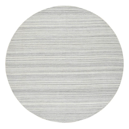 Modern and Contemporary Wool Hand Loomed Rug Grey No Border 8.0X8.0 -O064982