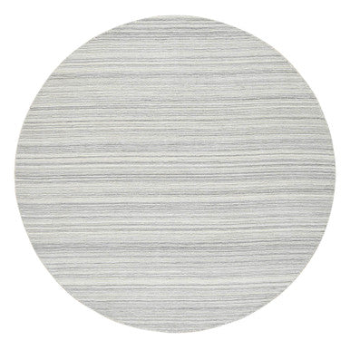 Modern and Contemporary Wool Hand Loomed Rug Grey No Border 8.0X8.0 -O064982