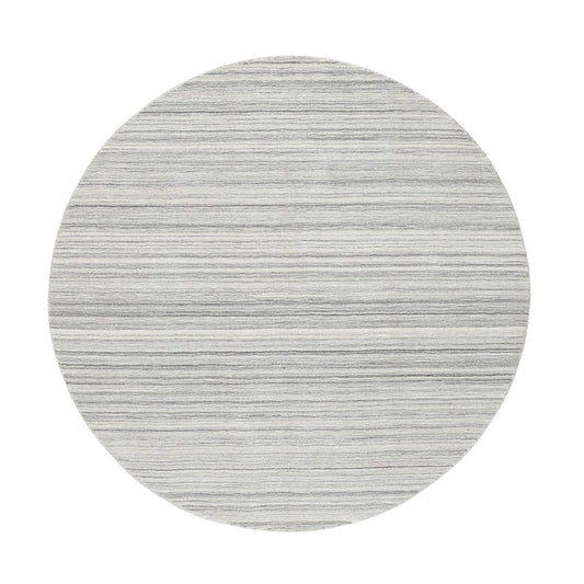 Modern and Contemporary Wool Hand Loomed Rug Grey No Border 6.0X6.0 -O064985