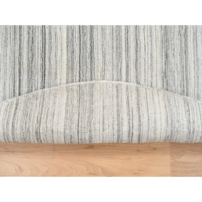 Modern and Contemporary Wool Hand Loomed Rug Grey No Border 6.0X6.0 -O064985