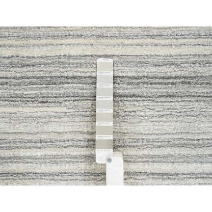 Modern and Contemporary Wool Hand Loomed Rug Grey No Border 6.0X6.0 -O064985
