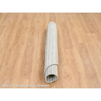 Modern and Contemporary Wool Hand Loomed Rug Grey No Border 6.0X6.0 -O064985
