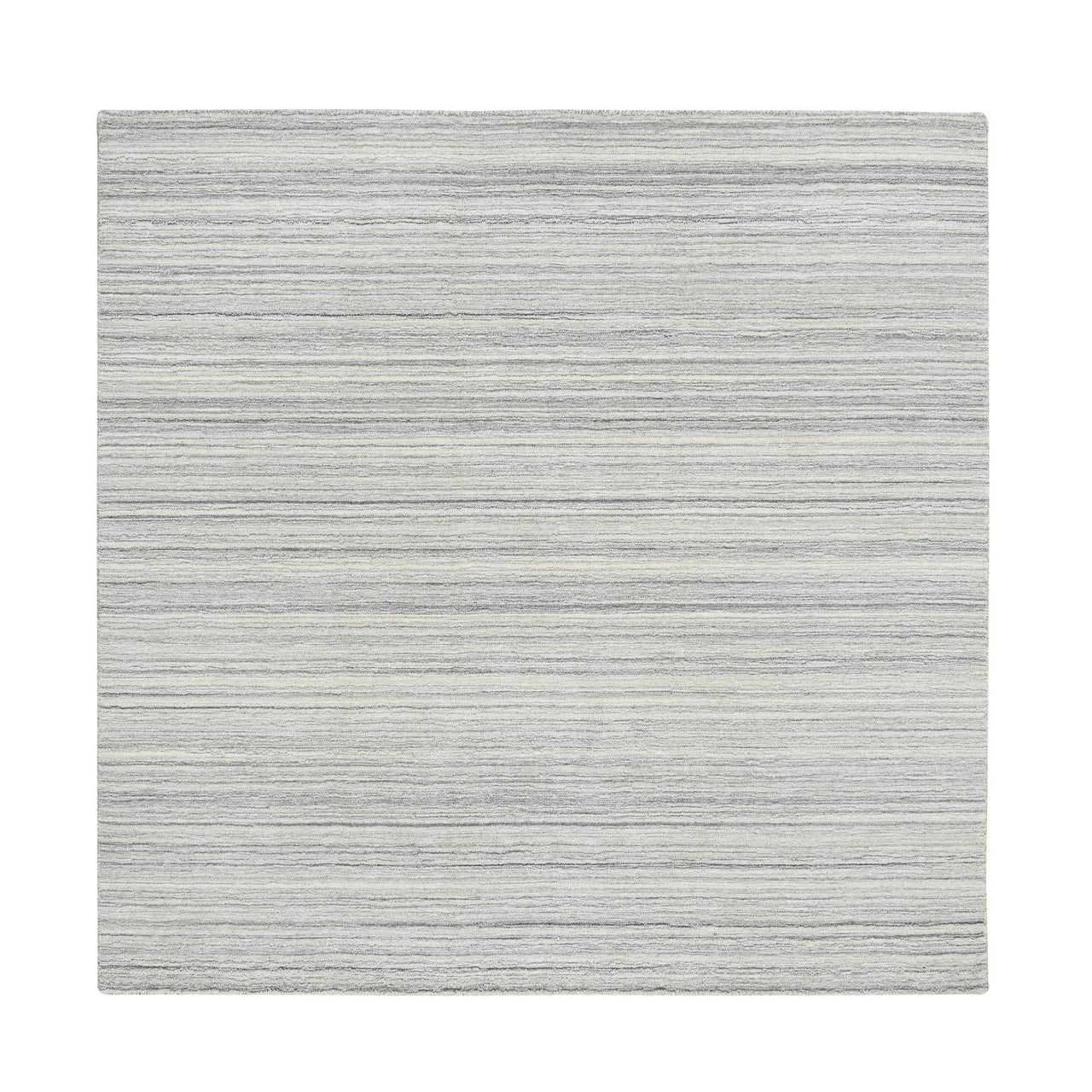 Gray 6'0" x 6'0" Modern and Contemporary Handloom Wool Rug - Sku: O064986