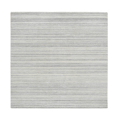 Modern and Contemporary Wool Hand Loomed Rug Grey No Border 6.0X6.0 -O064986