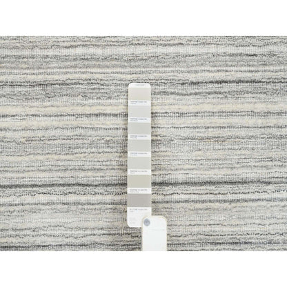 Modern and Contemporary Wool Hand Loomed Rug Grey No Border 6.0X6.0 -O064986