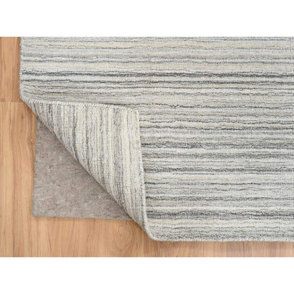 Modern and Contemporary Wool Hand Loomed Rug Grey No Border 8.1X8.0 -O064990