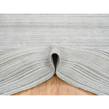 Modern and Contemporary Wool Hand Loomed Rug Grey No Border 8.1X8.0 -O064990