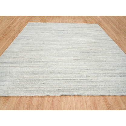 Modern and Contemporary Wool Hand Loomed Rug Ivory 12.1X12.0  -O064994