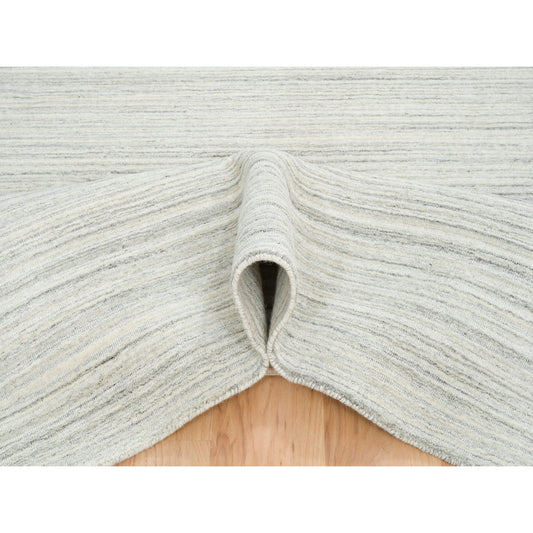 Modern and Contemporary Wool Hand Loomed Rug Ivory 12.1X12.0  -O064994