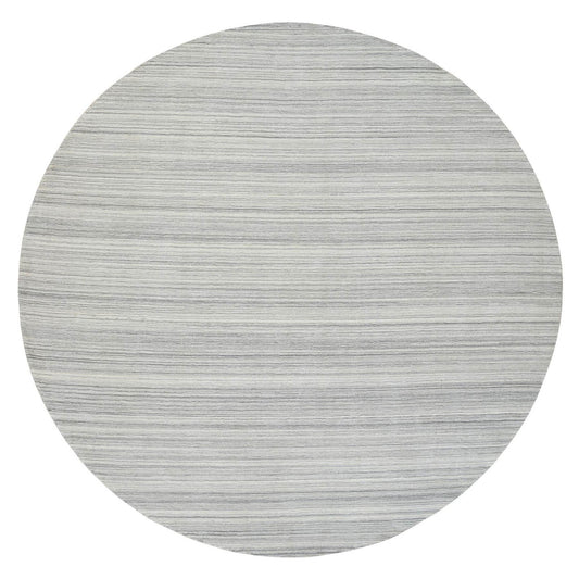 Modern and Contemporary Wool Hand Loomed Rug Grey No Border 12.0X12.0 -O064995