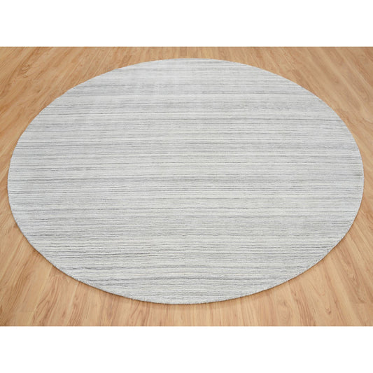 Modern and Contemporary Wool Hand Loomed Rug Grey No Border 12.0X12.0 -O064995