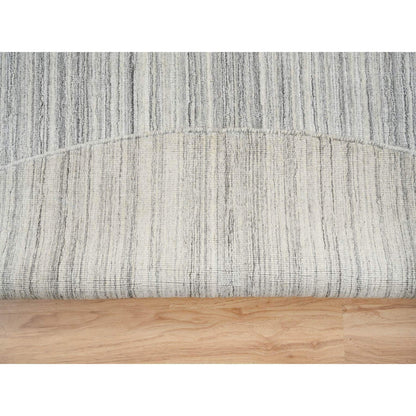 Modern and Contemporary Wool Hand Loomed Rug Grey No Border 12.0X12.0 -O064995