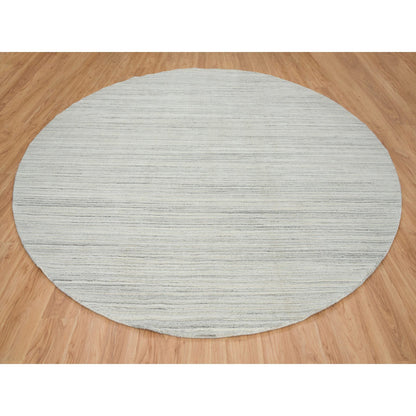 Modern and Contemporary Wool Hand Loomed Rug Ivory No Border 12.1X12.1 -O065000